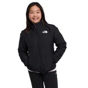 The North Face Girl's Reversible Mossbud Jacket Black coat size Medium 10